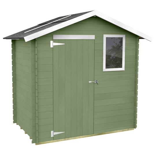 Alce Livia 198×130 grün – Gerätehaus aus Holz – mit Frontfenster – 198x130x205 cm