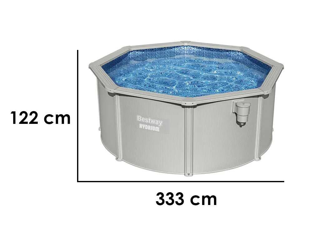 Bestway Hydrium 56566DE – Ø305×122 cm – Stahlwandpool, rund