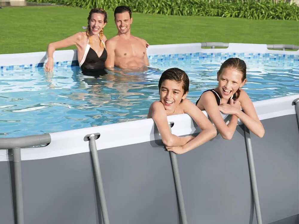 Bestway Power Steel 56620DE – 427x250x100 cm -Frame Pool, oval