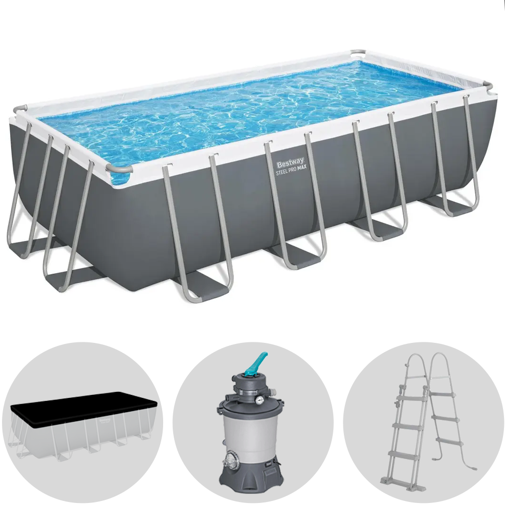 Bestway Power Steel 56671DE – 488x244x122 cm – Frame Pool