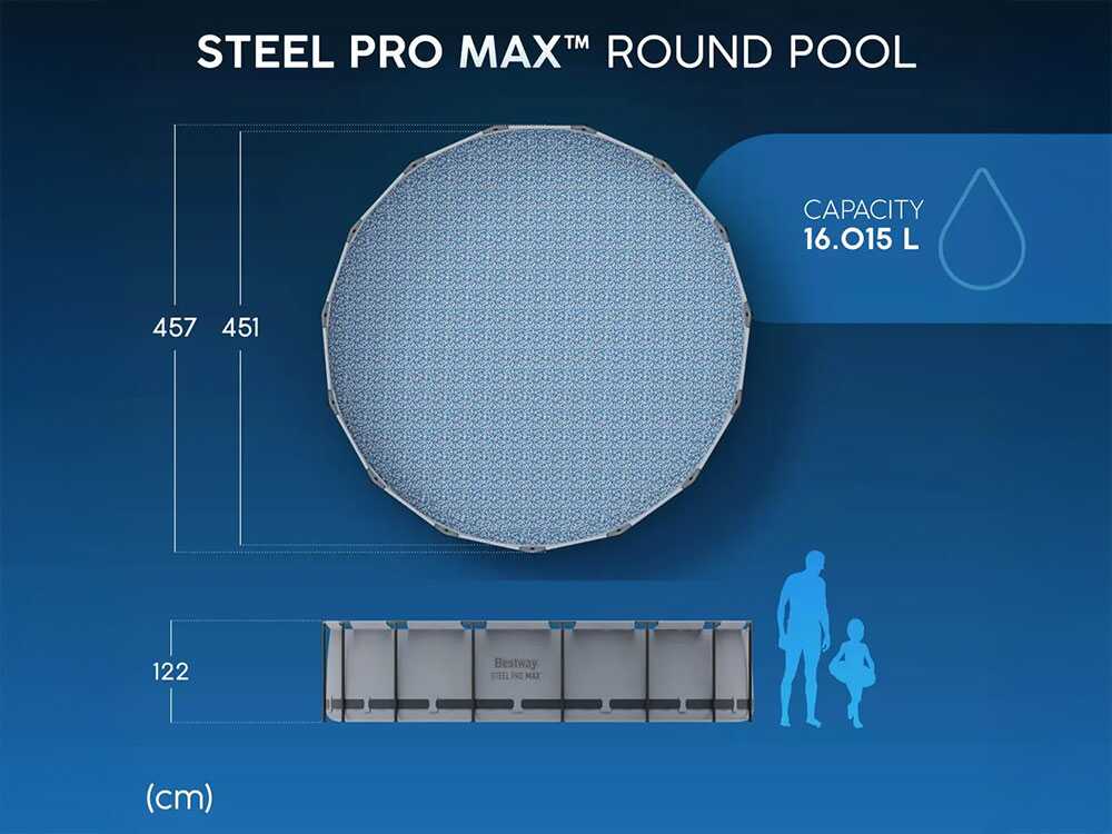Bestway Steel Pro Max 56438DE – Ø457×122 cm – Rundpool