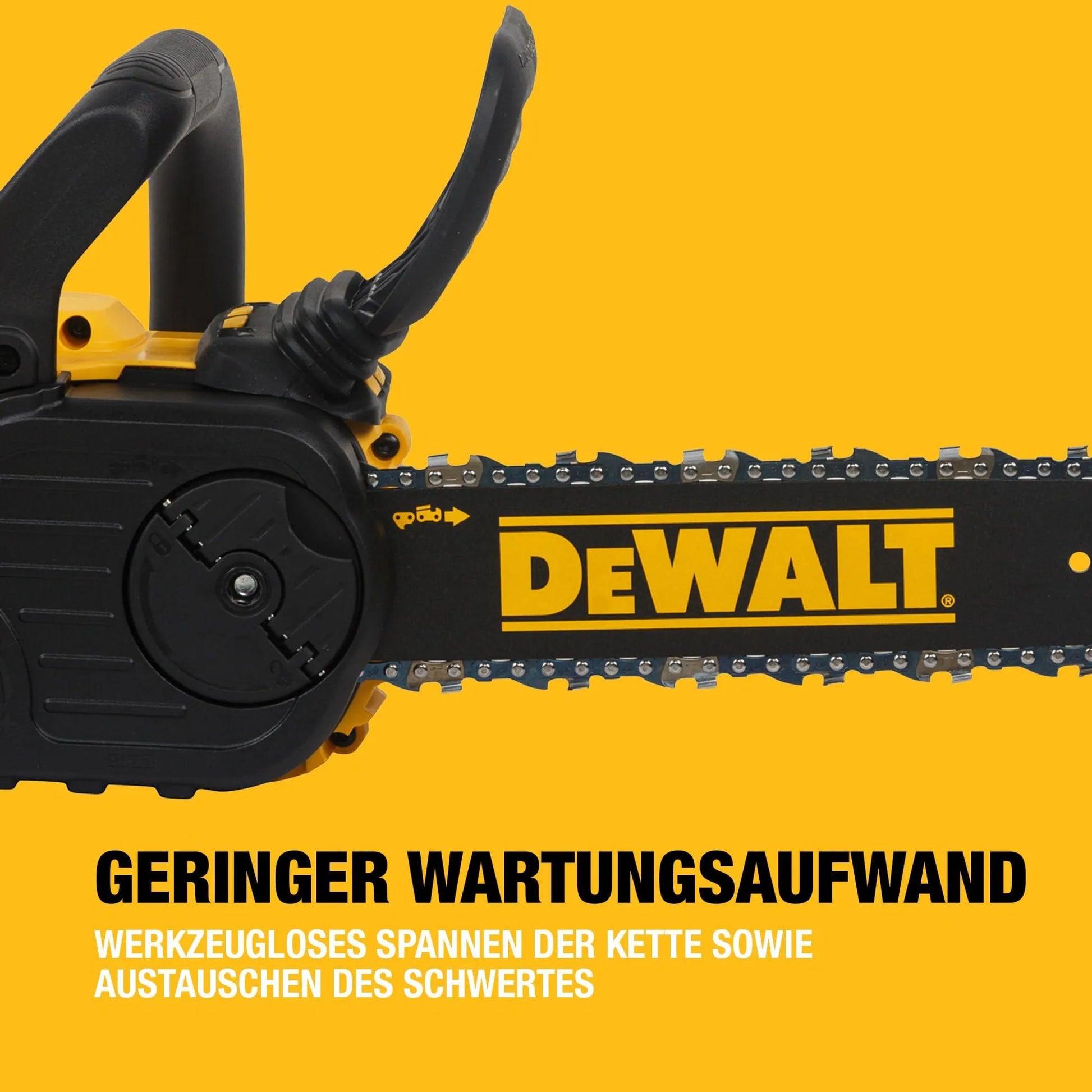 DeWALT DCM565N-XJ Akku-Kettensäge (bl) Flexvolt, 18V, Schwertlänge 30 cm, Kettenart Halbmeißel, 3,8″