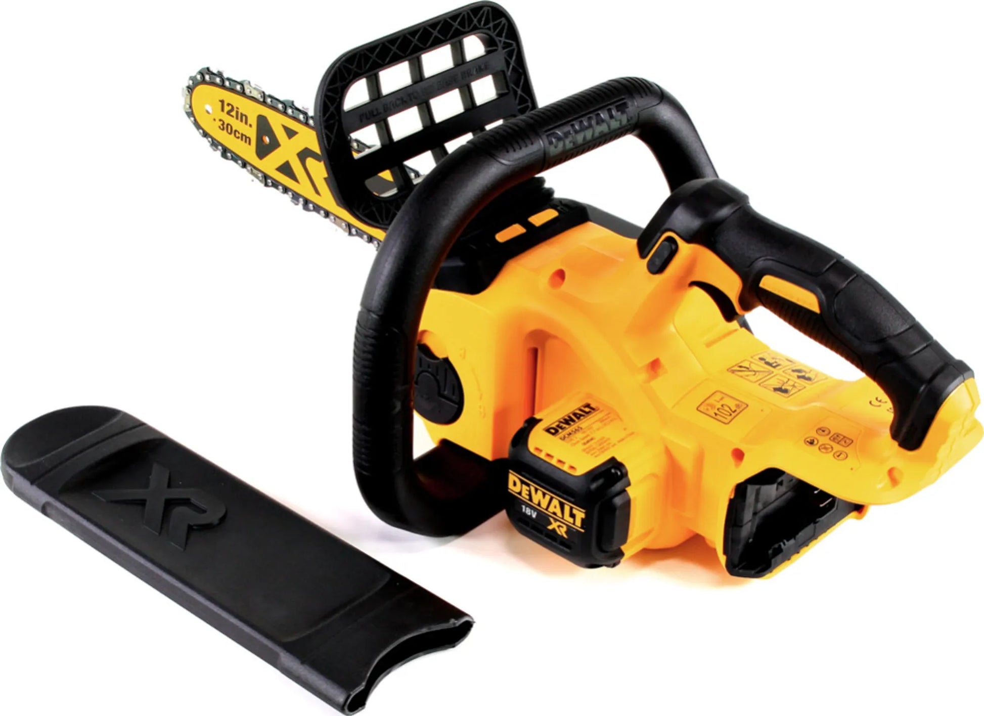 DeWALT DCM565N-XJ Akku-Kettensäge (bl) Flexvolt, 18V, Schwertlänge 30 cm, Kettenart Halbmeißel, 3,8″