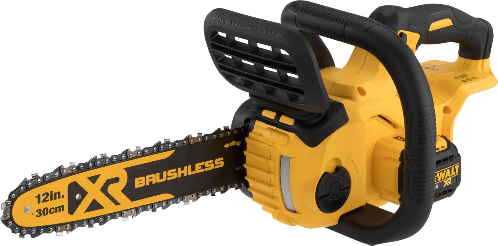 DeWALT DCM565N-XJ Akku-Kettensäge (bl) Flexvolt, 18V, Schwertlänge 30 cm, Kettenart Halbmeißel, 3,8″