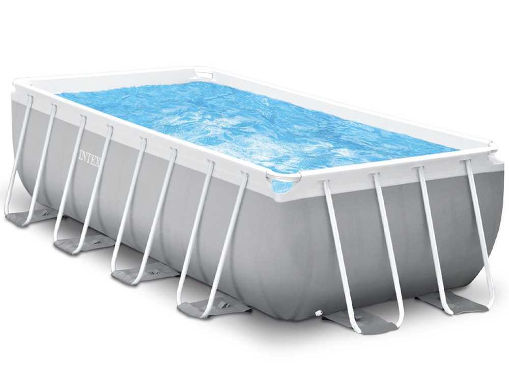 Intex Prisma Frame 26790NP – 400x200x122 cm – Aufstellpool + Filterpumpe und Poolleiter