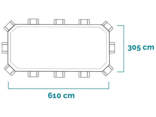 Intex Prisma Frame 26798NP – 610x305x122 cm – Ovaler Pool