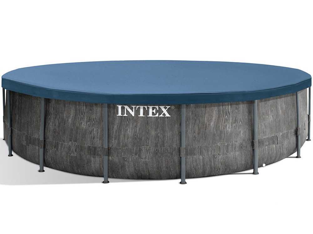 Intex Prisma Frame Greywood 26742NP – Ø457×122 cm – Runder Pool