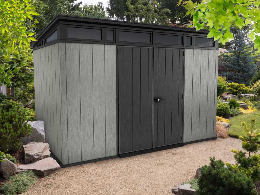 Keter Artisan grau – Gartenhaus – Mit Doppeltüren – 342x218x226 cm