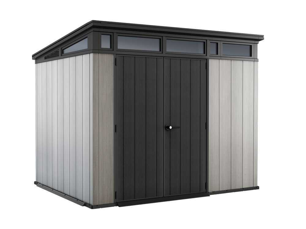 Keter Artisan grau – Gartenhaus – mit Doppeltüren – 277x218x226 cm