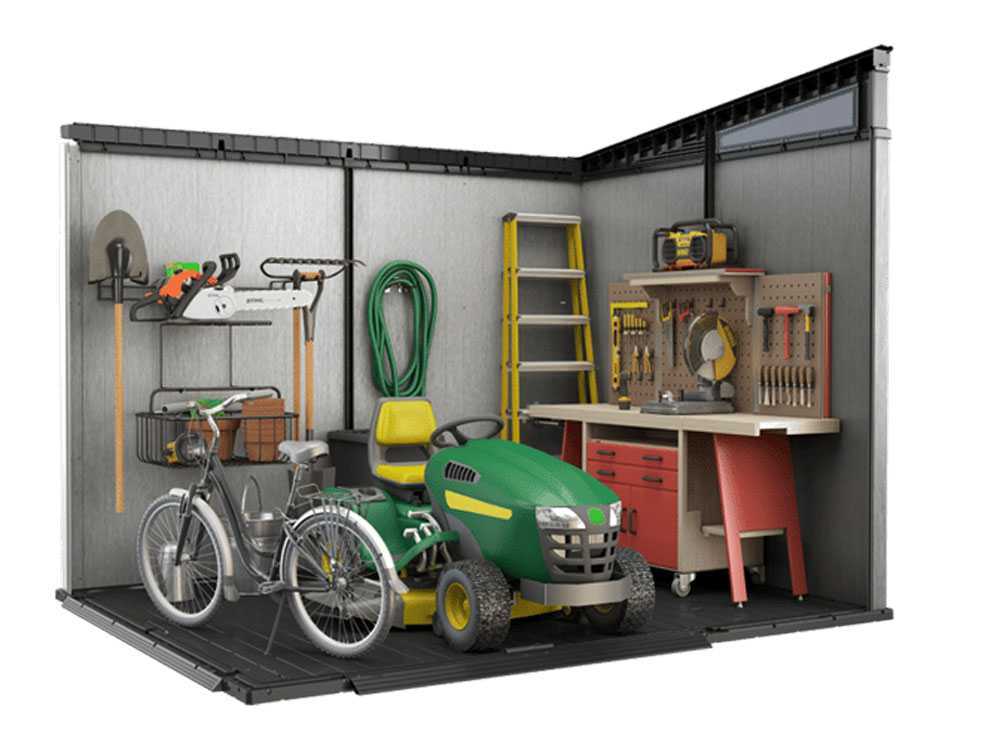 Keter Artisan grau – Gartenhaus – mit Doppeltüren – 277x218x226 cm