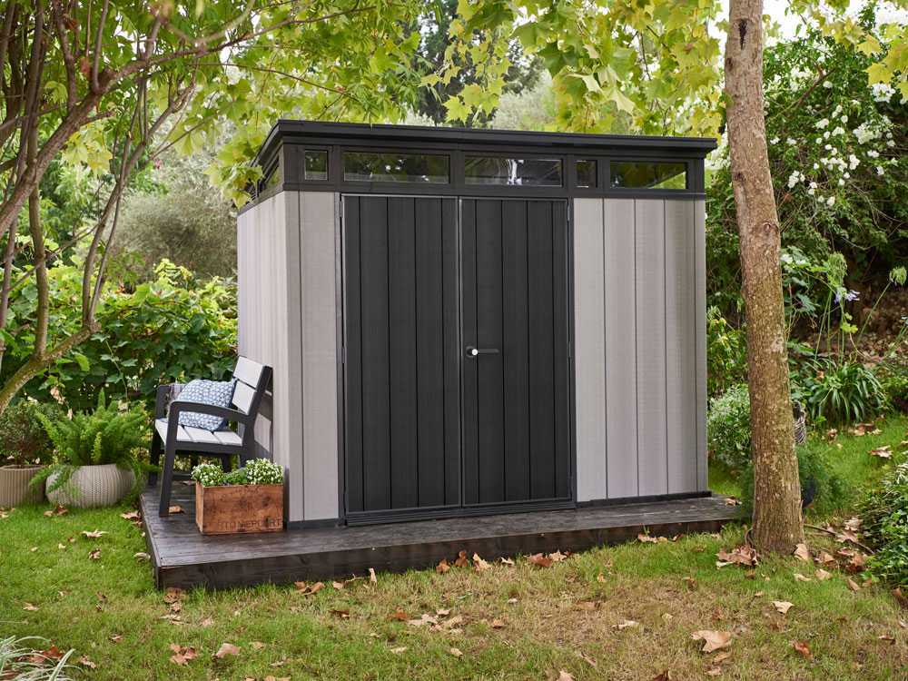 Keter Artisan grau – Gartenhaus – mit Doppeltüren – 277x218x226 cm