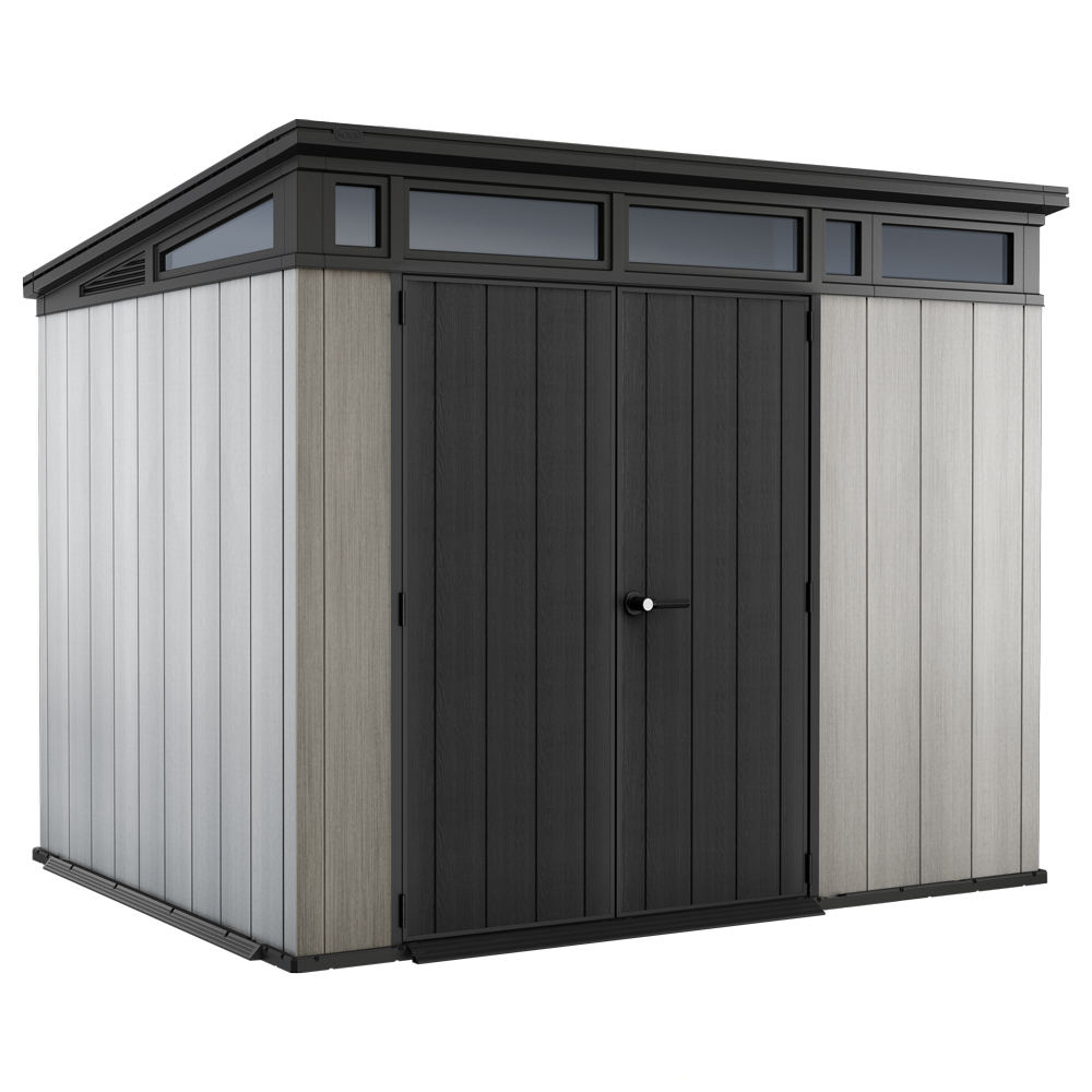 Keter Artisan grau – Gartenhaus – mit Doppeltüren – 277x218x226 cm