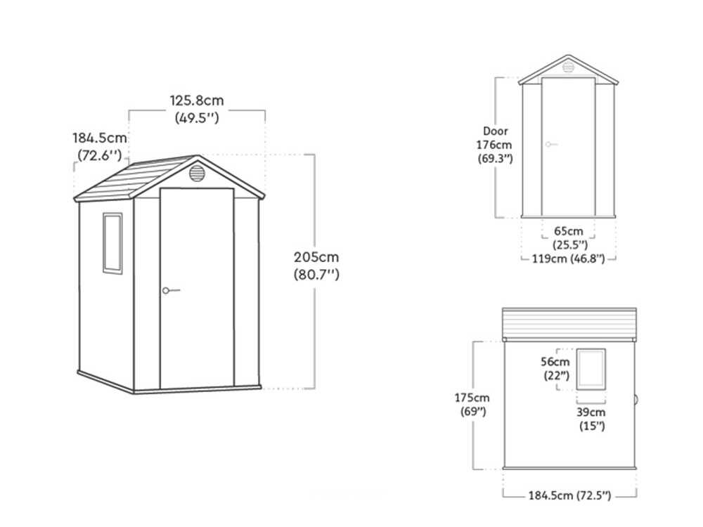Keter Darwin braun – Gartenhaus Schuppen – mit Seitenfenster – 125×184.5×205 cm