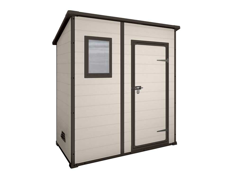 Keter Manor Pent beige – Gartenhaus – Mit Frontfenster – 183.5x111x200.5 cm