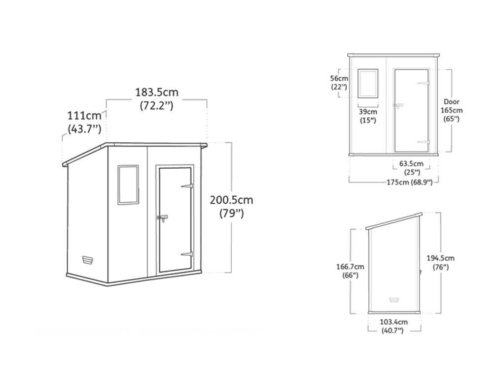 Keter Manor Pent beige – Gartenhaus – Mit Frontfenster – 183.5x111x200.5 cm
