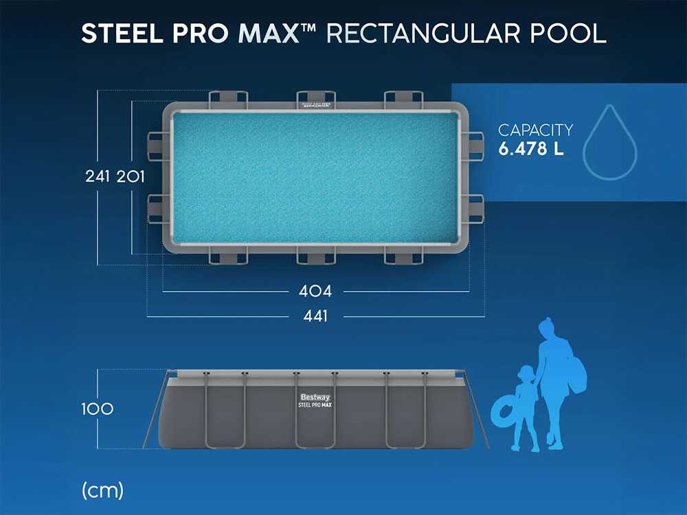 Bestway Power Steel 56441DE – 404x201x100 cm – Frame Pool