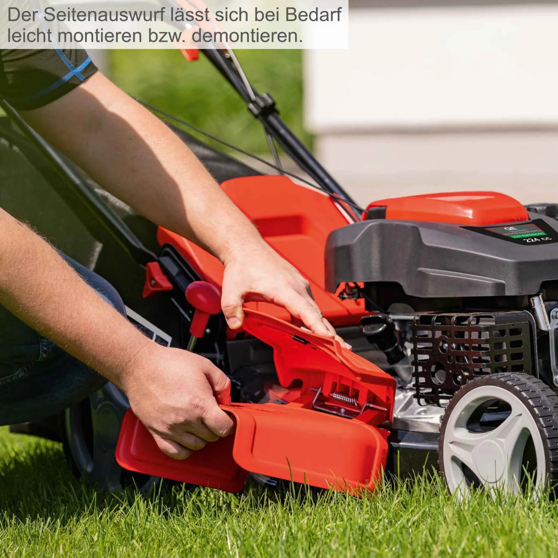 Scheppach Benzin-Rasenmäher MS230-53 – 224 cm³ 4-Takt-Benzinmotor mit 6PS / 5150W – 53cm Schnittbreite